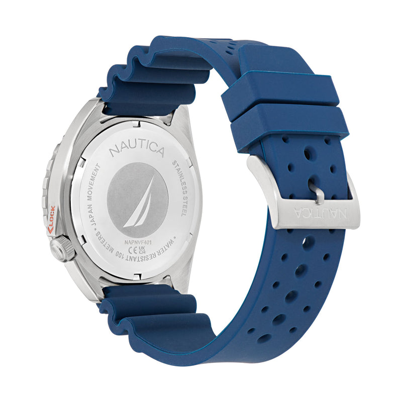 Nautica Vintage Blue Round Dial Quartz Analog Men Watch Watch Nautica