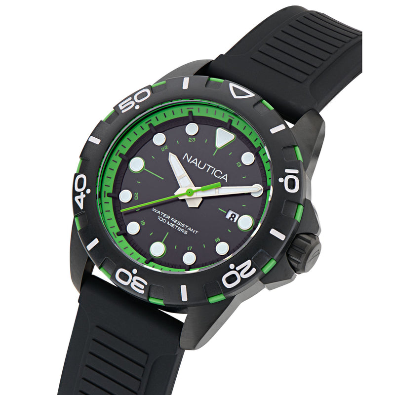 Nautica NSR Black Round Dial Quartz Analog Men Watch Watch Nautica