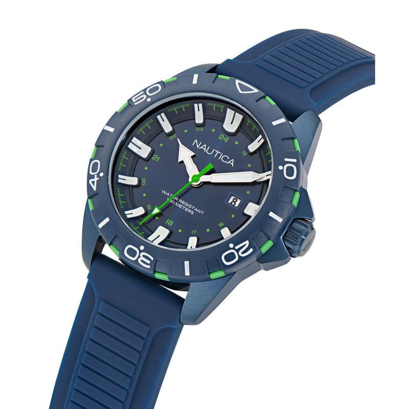 Nautica NSR Blue Round Dial Quartz Analog Men Watch Watch Nautica