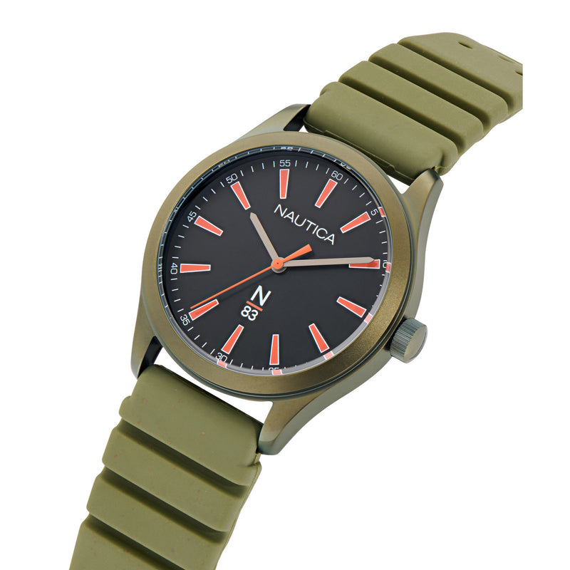 Nautica Hannay Bay Black Round Dial Quartz Analog Unisex Watch Watch Nautica
