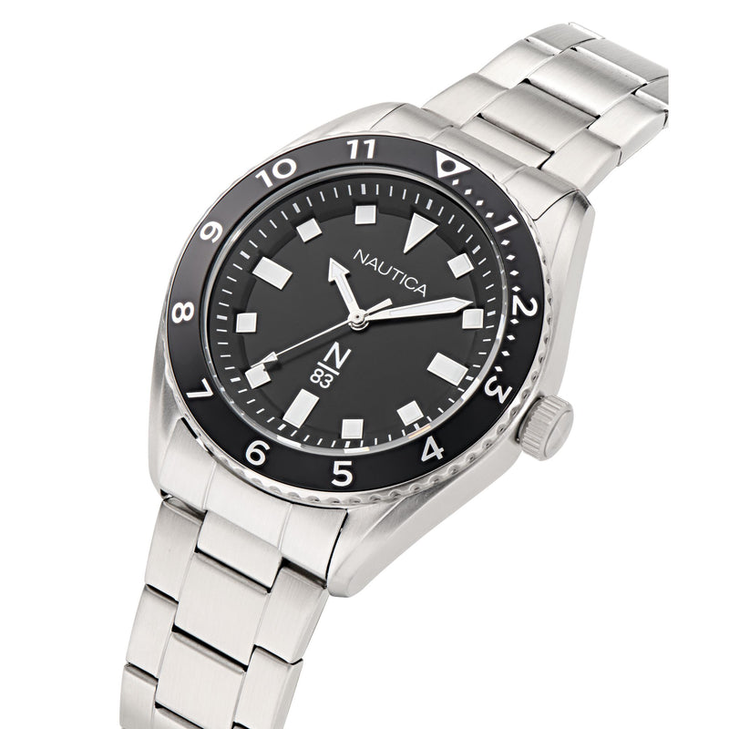 Nautica Finn Black Round Dial Quartz Analog Men Watch Watch Nautica