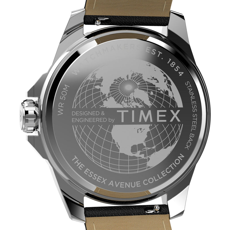 Timex Essex Black Round Quartz Men Watch Watch Timex