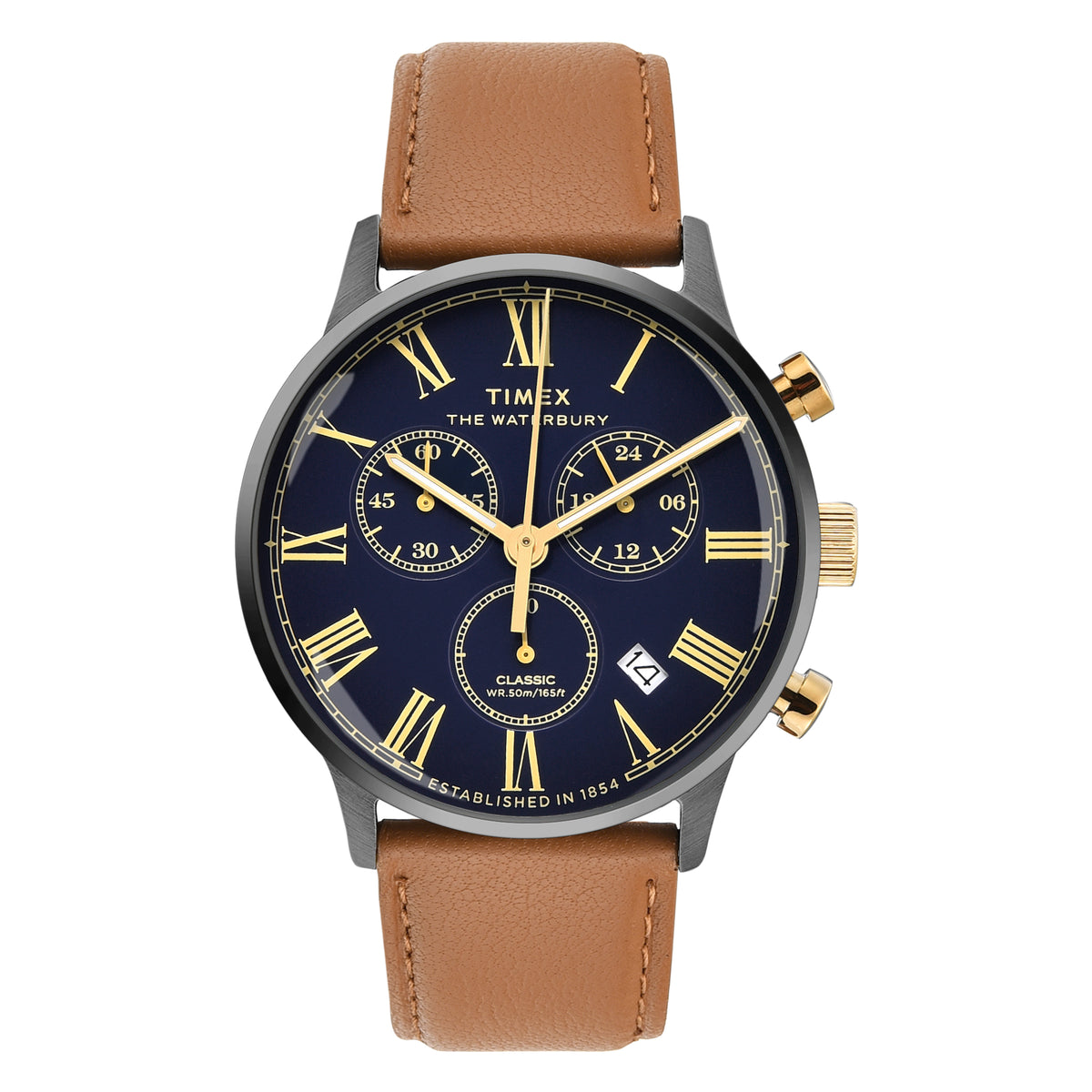 Timex Waterbury Round 42mm Blue Dial Analog Men Watch - TWEG26601