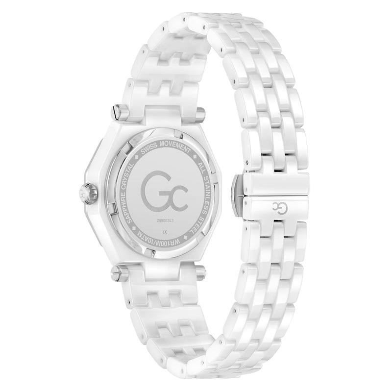 Gc Gleam White Round Quartz Women Watch - Guess Collection Watch Gc