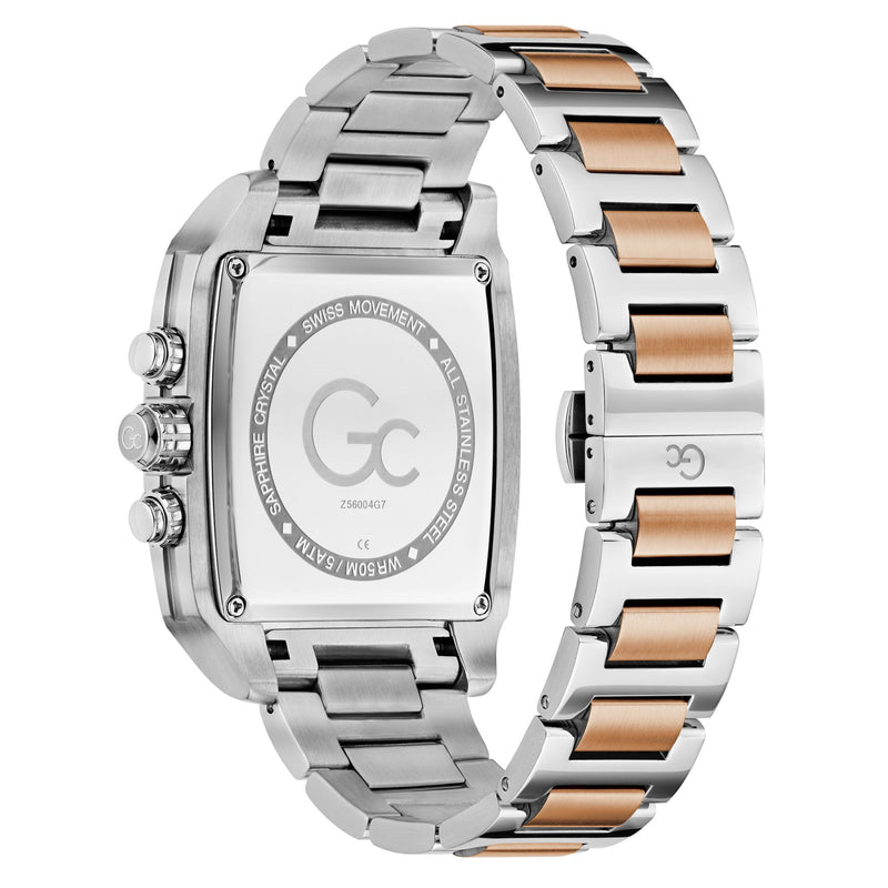 Gc Retrofit Blue Square Quartz Men Watch - Guess Collection Watch Gc
