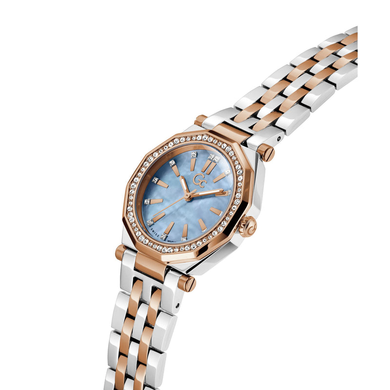 Gc Gleam Blue Round Quartz Women Watch - Guess Collection Watch Gc