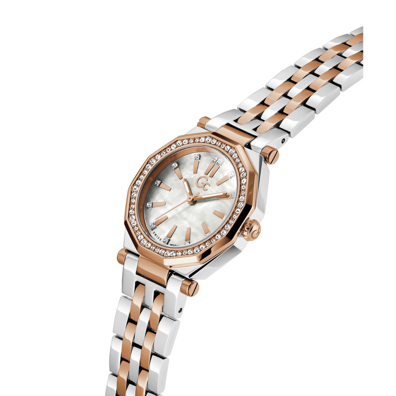 Gc Gleam White Round Quartz Women Watch - Guess Collection Watch Gc