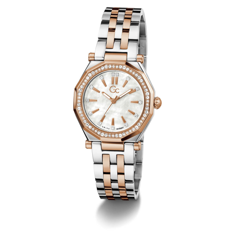 Gc Gleam White Round Quartz Women Watch - Guess Collection Watch Gc