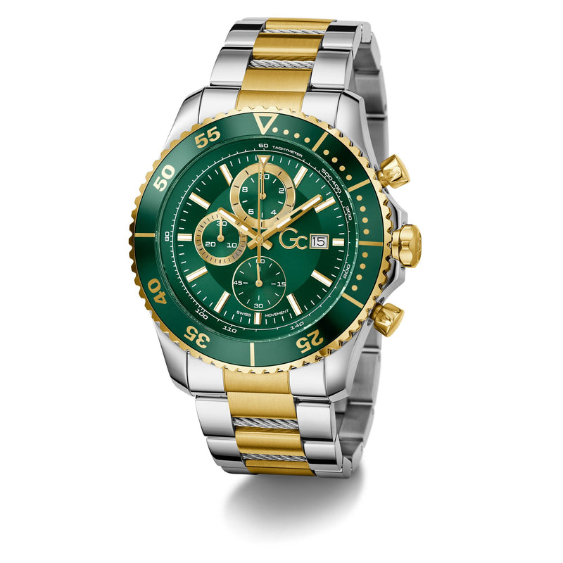 Gc Speedracer Green Round Quartz Men Watch - Guess Collection Watch Gc