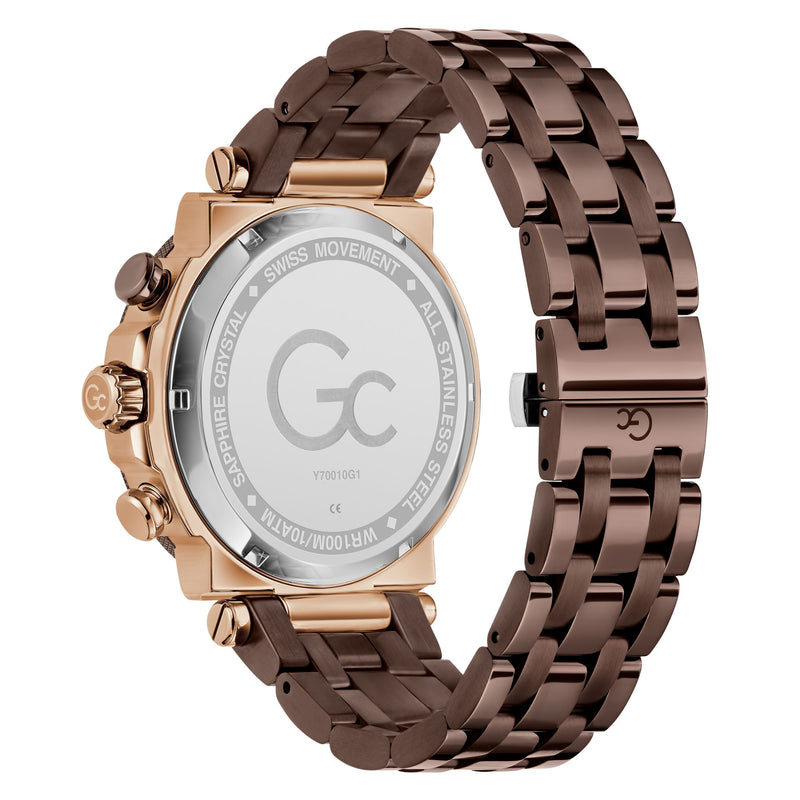 Gc One Sport Beige Round Quartz Men Watch - Guess Collection Watch Gc