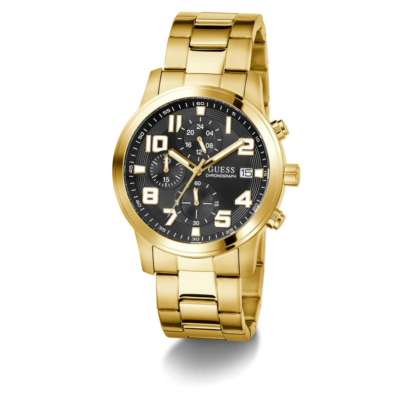 Guess Gs Atticus Black Round Quartz Men Watch Watch Guess