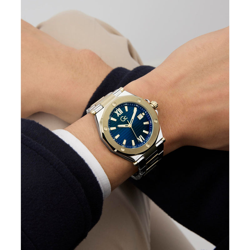 Gc Legacy Sleek Blue Round Quartz Men Watch Watch Gc