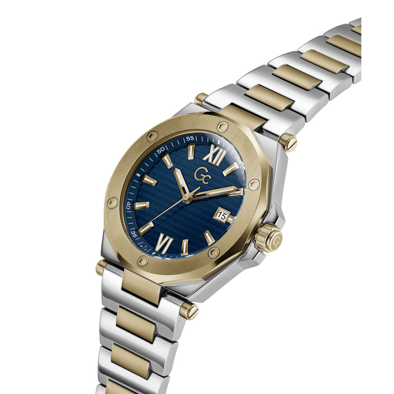 Gc Legacy Sleek Blue Round Quartz Men Watch Watch Gc