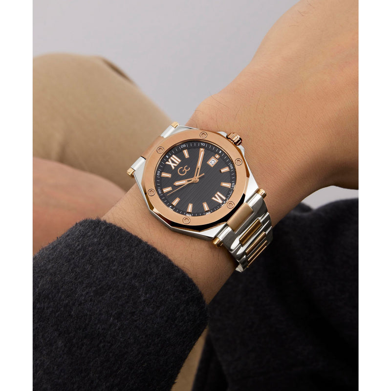 Gc Legacy Sleek Black Round Quartz Men Watch Watch Gc
