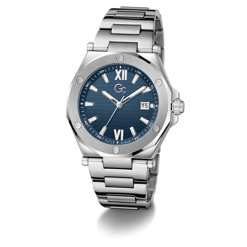 Gc Legacy Sleek Blue Round Quartz Men Watch Watch Gc