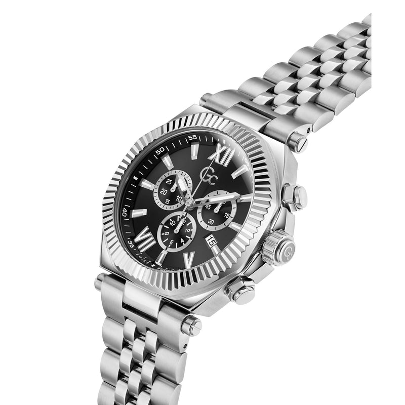 Gc Atlas Black Round Quartz Men Watch Watch Gc