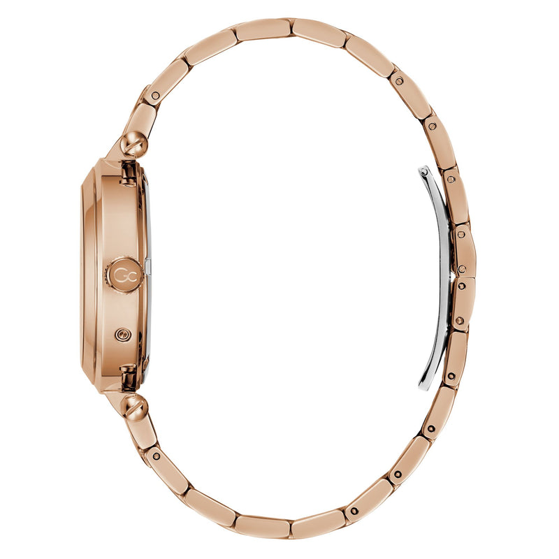 Gc Topchic Rose Gold Round Quartz Women Watch Watch Gc