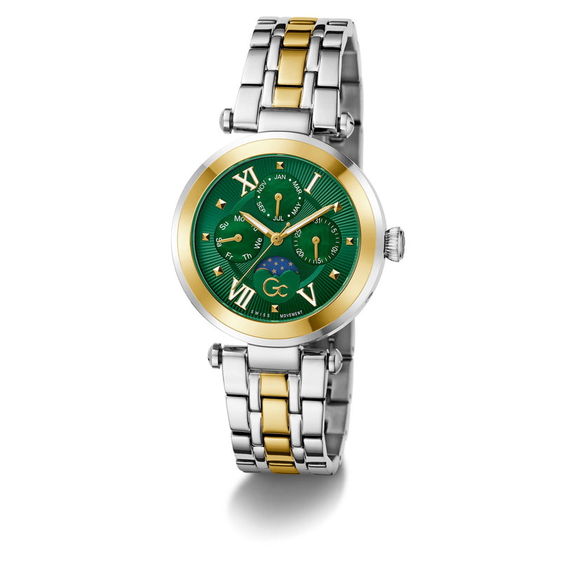 Gc Topchic Green Round Quartz Women Watch Watch Gc