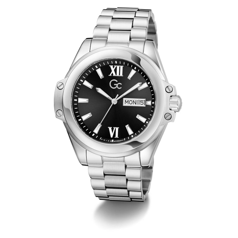 Gc Bolt Black Round Quartz Men Watch Watch Gc