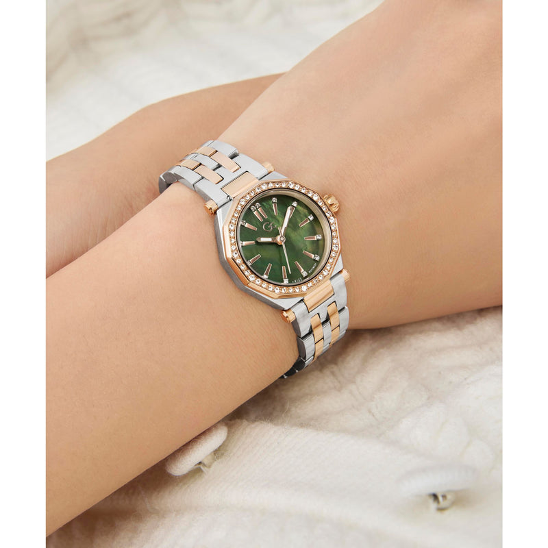 Gc Gleam Mini Green Round Quartz Women Watch Watch Gc
