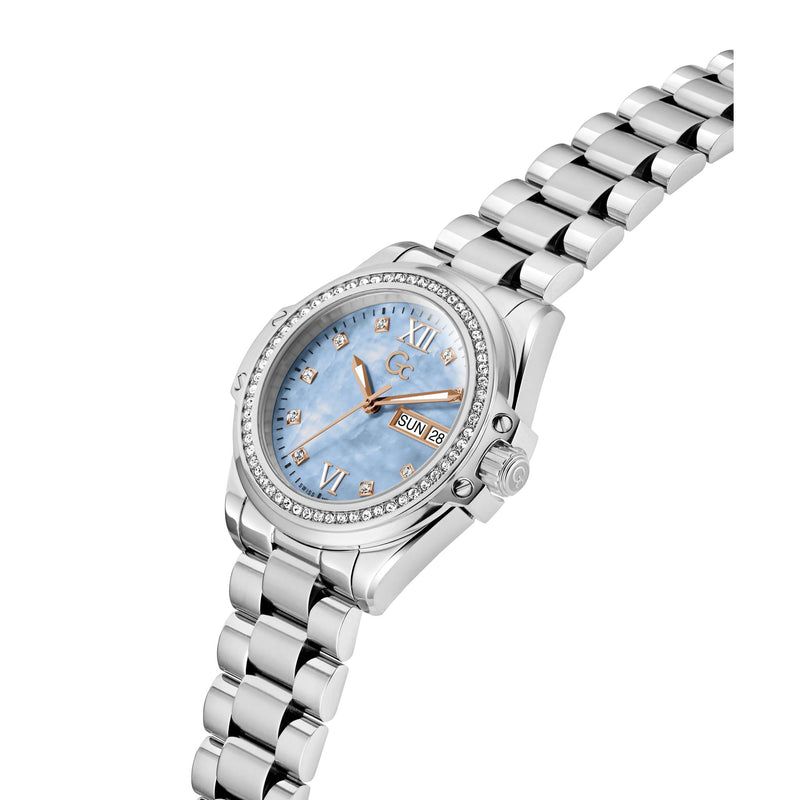 Gc Bolt Lady Blue Round Quartz Women Watch Watch Gc