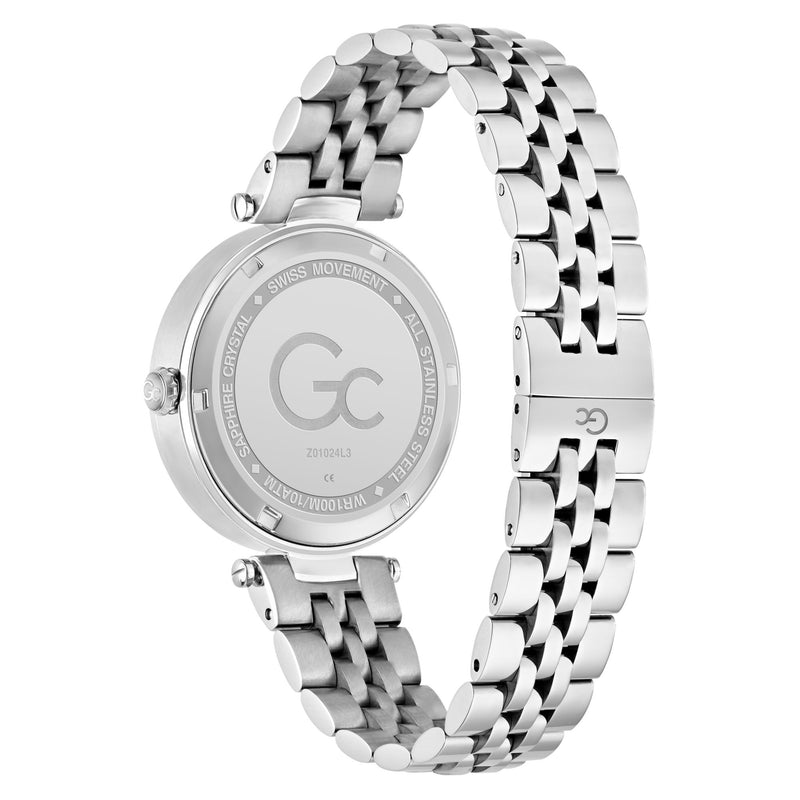 Gc Flair Crystal Pink Round Quartz Women Watch Watch Gc