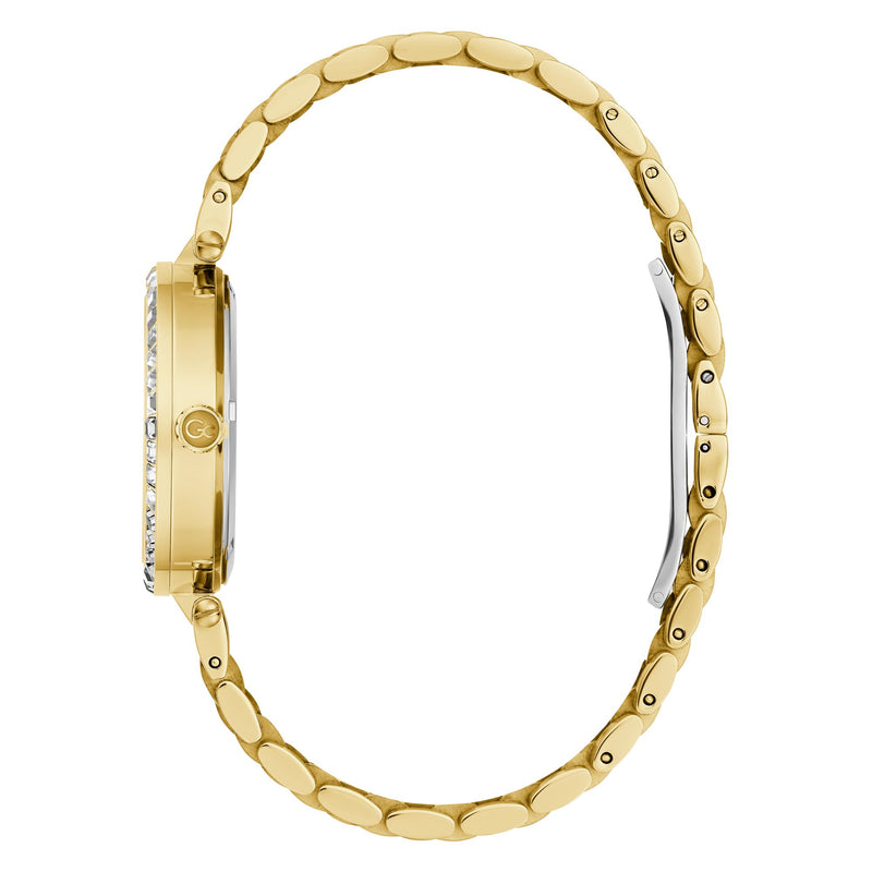 Gc Flair Crystal White Round Quartz Women Watch Watch Gc