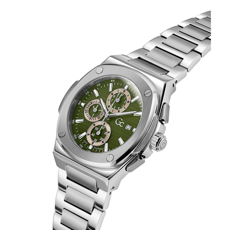 Gc Green Square Quartz Men Watch Watch Gc