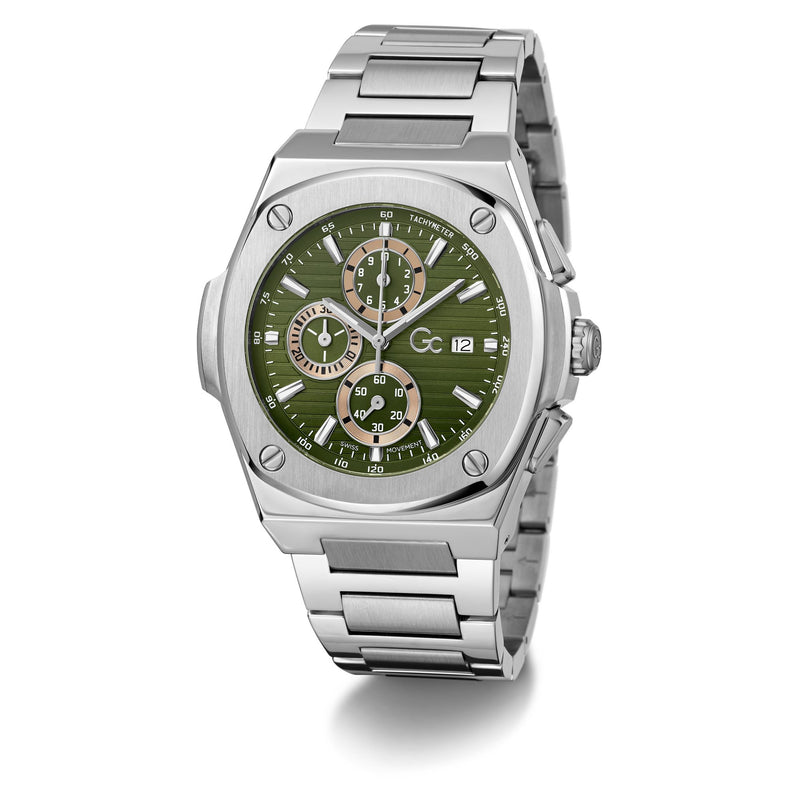 Gc Green Square Quartz Men Watch Watch Gc