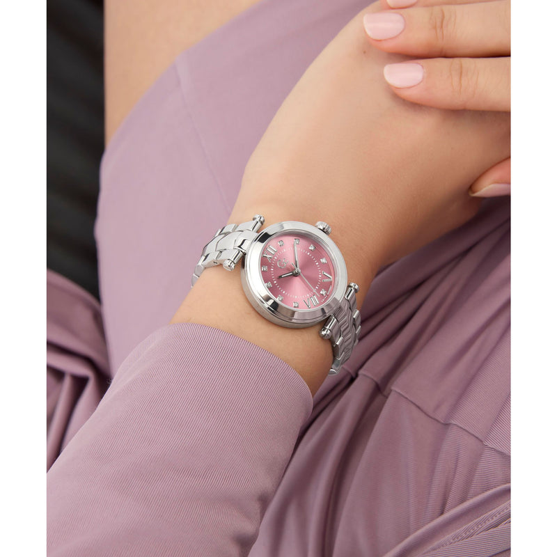 Gc Illusion Pink Round Quartz Women Watch Watch Gc
