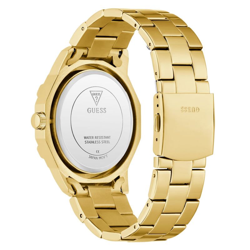 Guess Regal Champagne Round Quartz Men Watch Watch Guess
