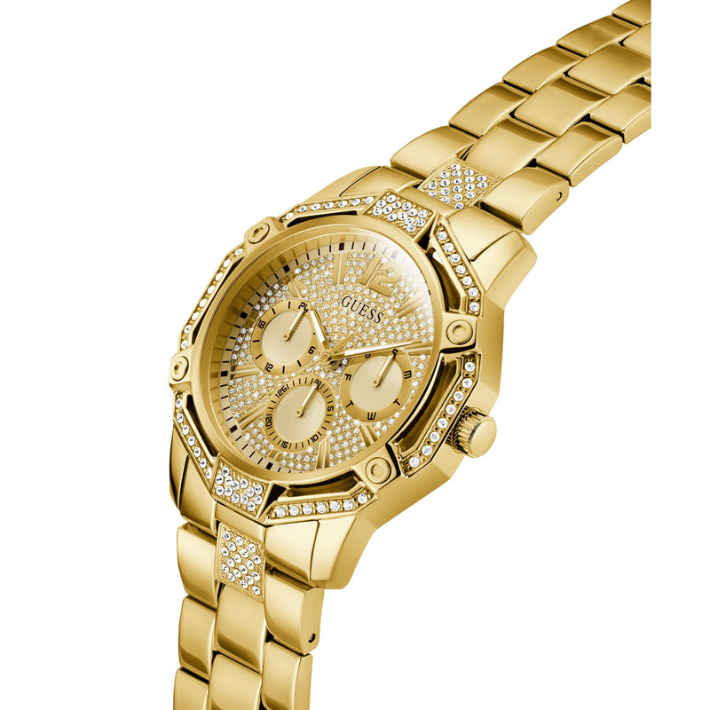 Guess Regal Champagne Round Quartz Men Watch Watch Guess