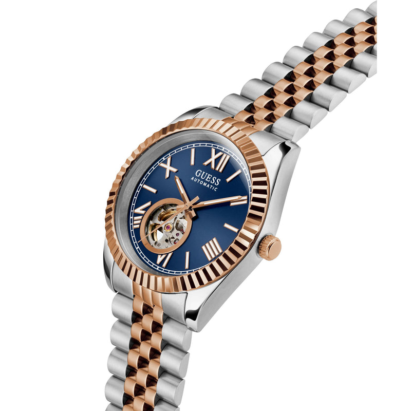 Guess Connoisseur Blue Round Mechanical Automatic Men Watch Watch Guess