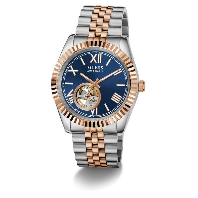 Guess Connoisseur Blue Round Mechanical Automatic Men Watch Watch Guess