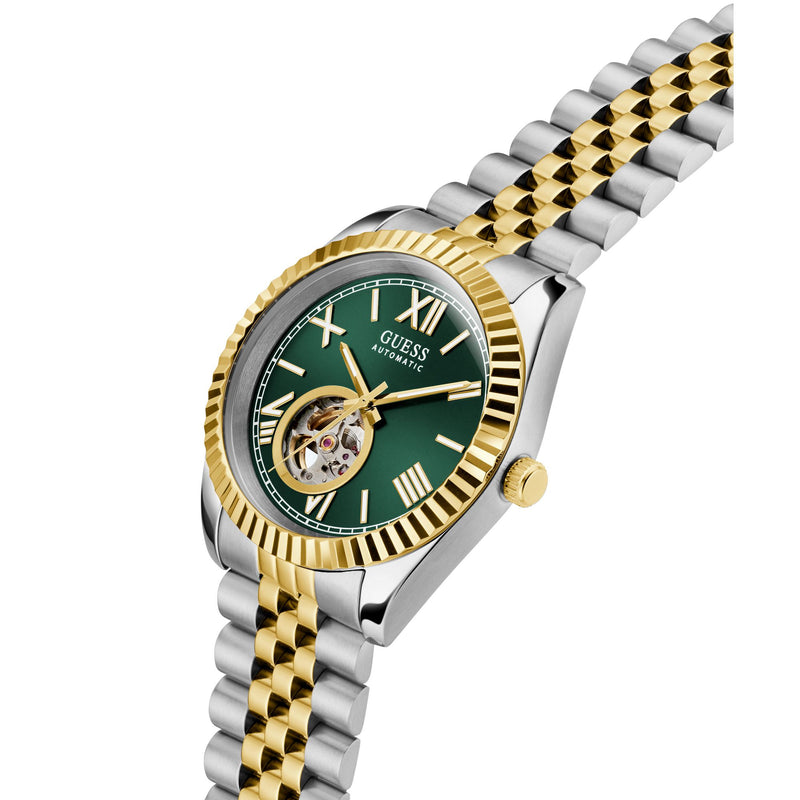 Guess Connoisseur Green Round Mechanical Automatic Men Watch Watch Guess