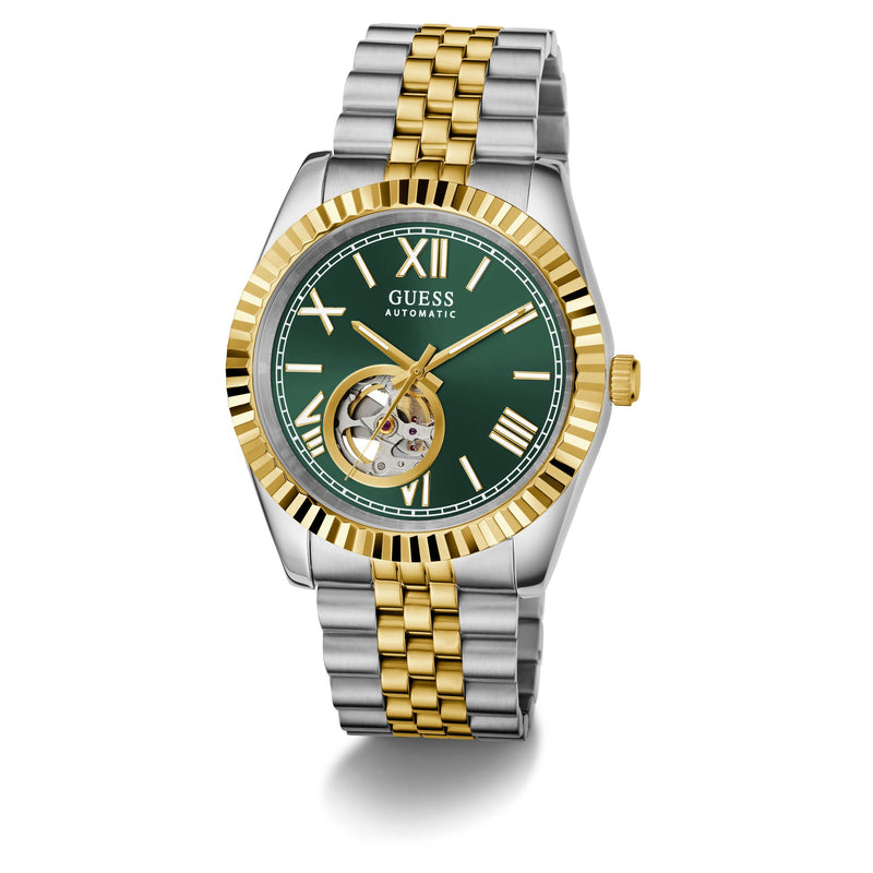 Guess Connoisseur Green Round Mechanical Automatic Men Watch Watch Guess