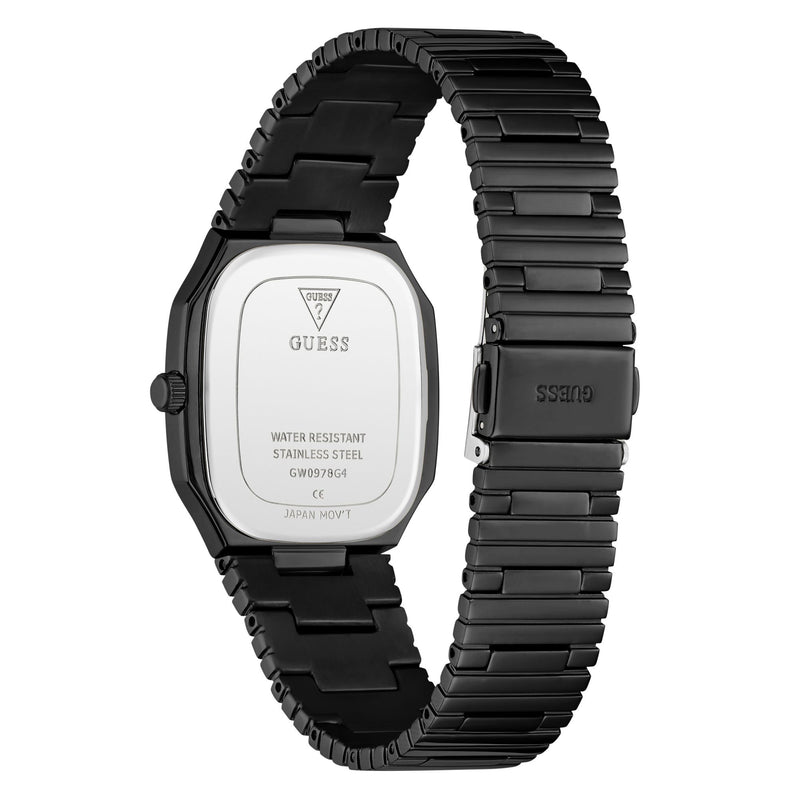 Guess Oliver Black Rectangle Quartz Men Watch Watch Guess