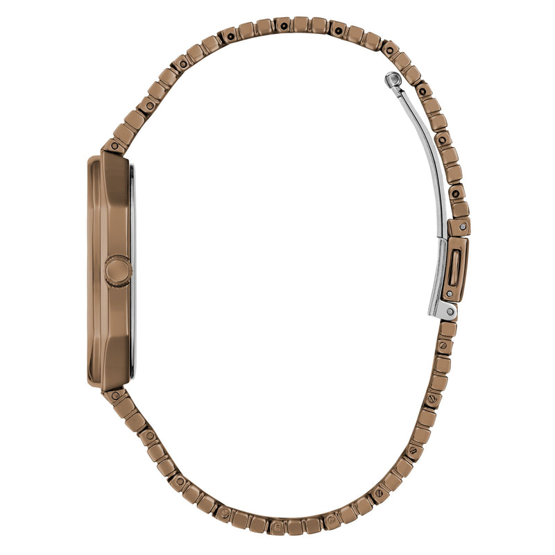 Guess Oliver Bronze-Tone Rectangle Quartz Men Watch Watch Guess