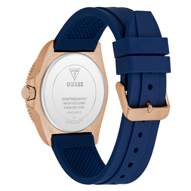 Guess Cliff Blue Round Quartz Men Watch Watch Guess