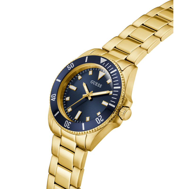 Guess Cliff Blue Round Quartz Men Watch Watch Guess