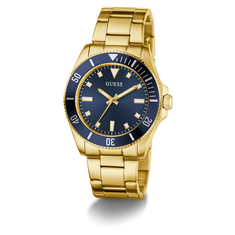 Guess Cliff Blue Round Quartz Men Watch Watch Guess