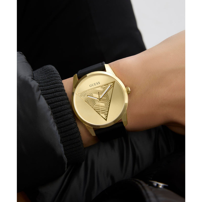 Guess Clark Champagne Round Quartz Men Watch Watch Guess