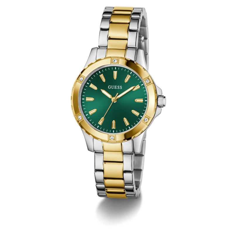 Guess Mist Green Round Quartz Women Watch Watch Guess