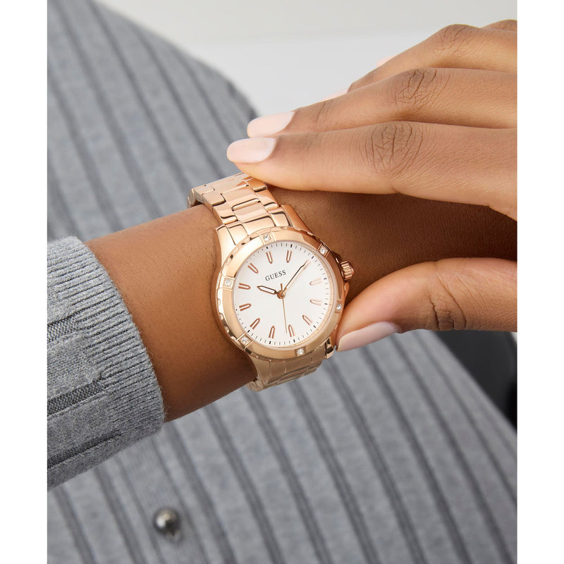 Guess Mist White Round Quartz Women Watch Watch Guess