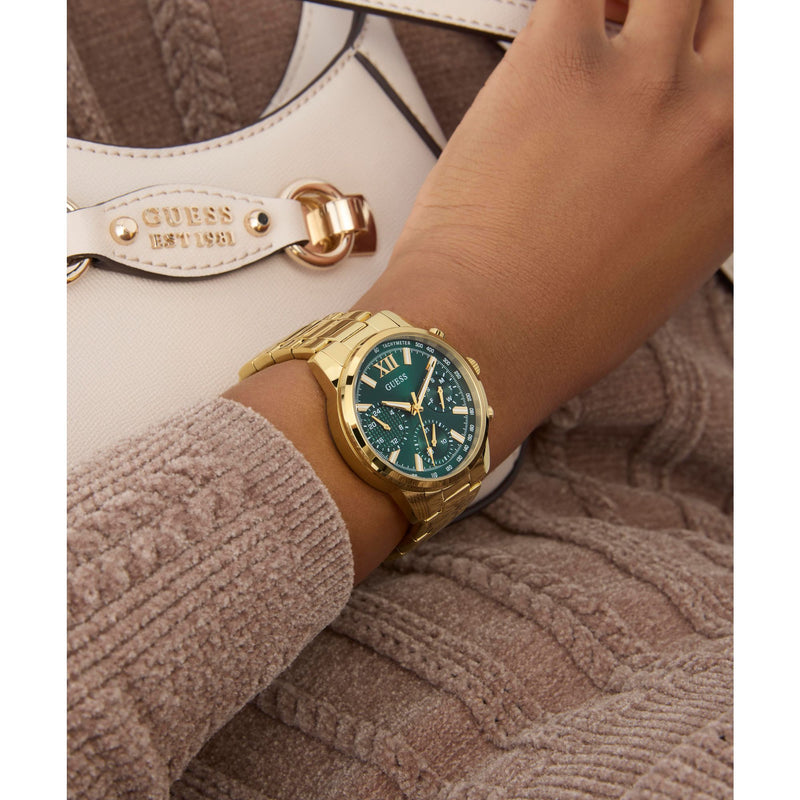 Guess Bailey Green Round Quartz Women Watch Watch Guess