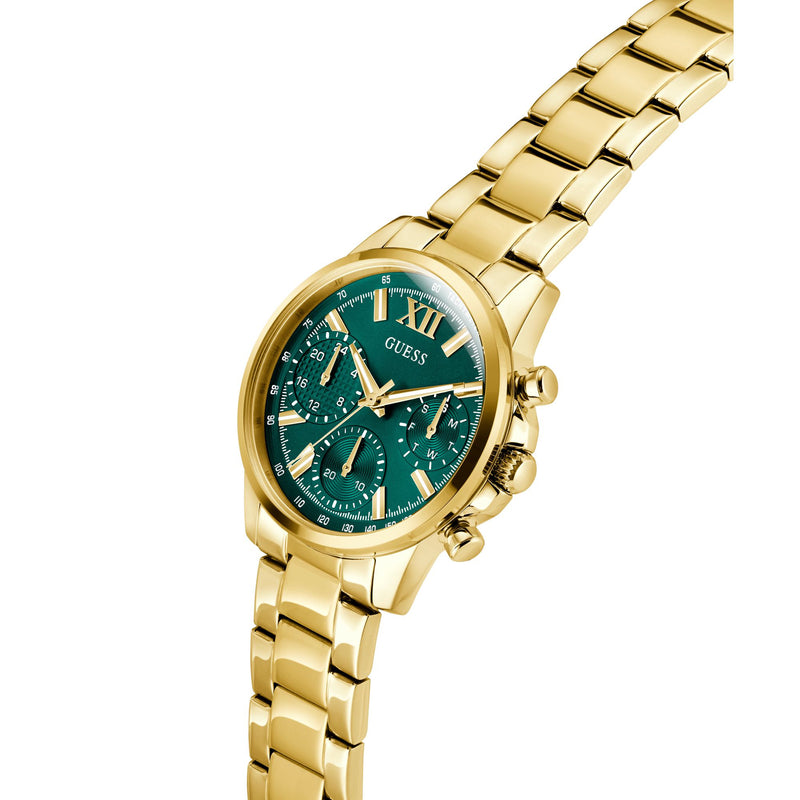 Guess Bailey Green Round Quartz Women Watch Watch Guess