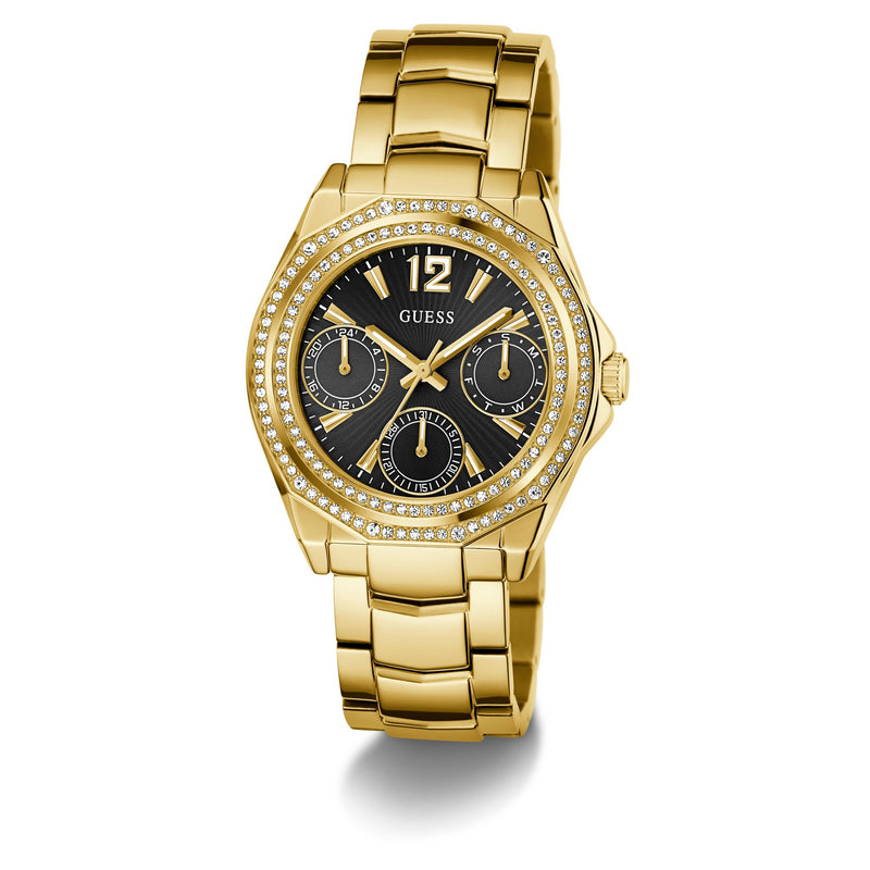 Guess Ritzy Black Round Quartz Women Watch Watch Guess