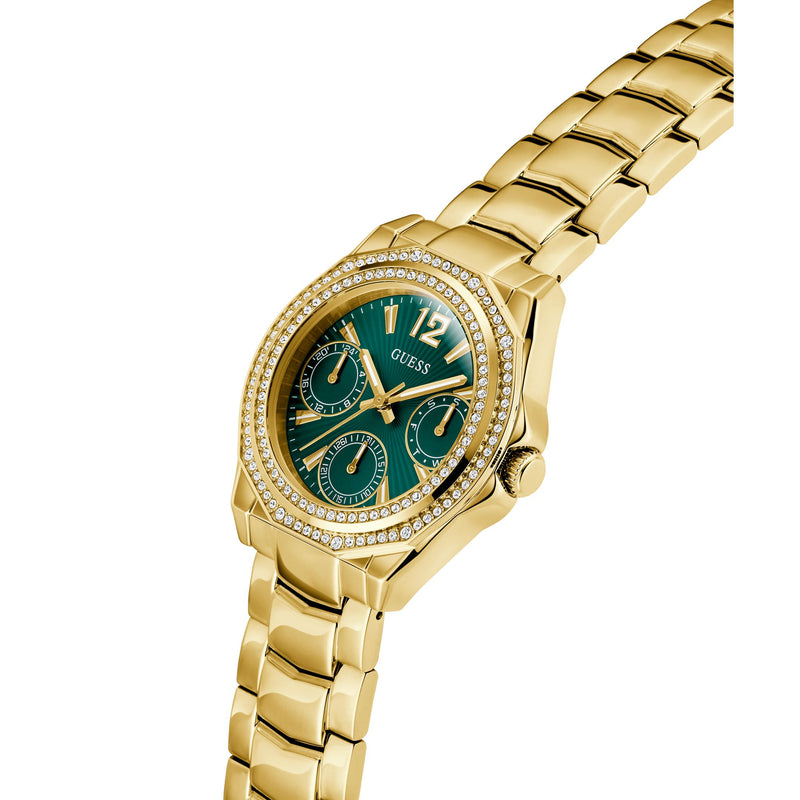 Guess Ritzy Green Round Quartz Women Watch Watch Guess