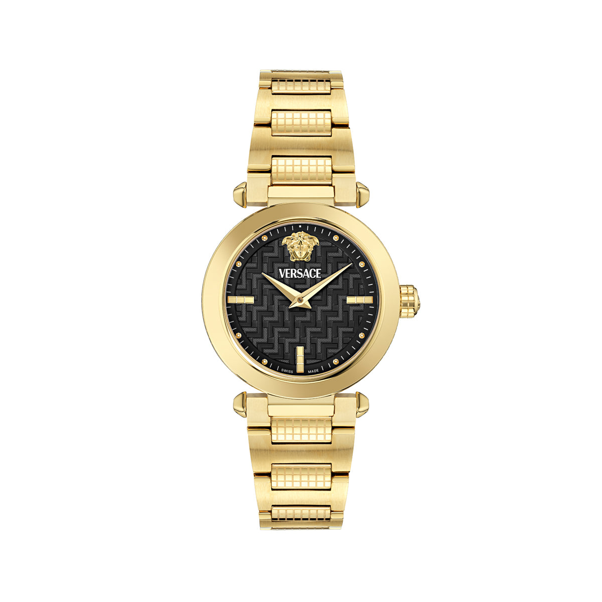 Versace Greek Black Asymmetrical Quartz Women Watch