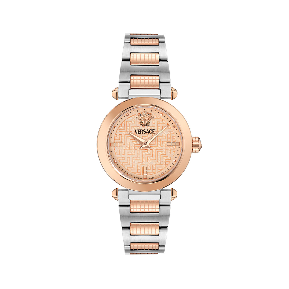 Versace Greek Rose Gold Asymmetrical Quartz Women Watch